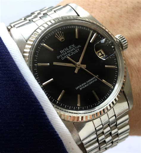 rolex black dial vintage|Rolex date just black dial.